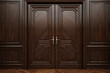 model of classic double entrance wooden doors