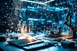 © Noor - background with lots of light spots in lab