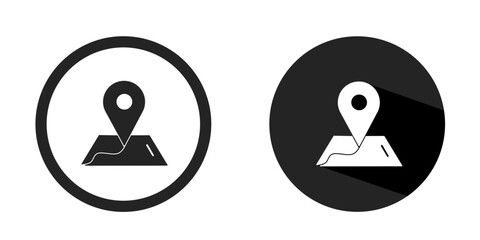 Leinwandbilder - Navigation logo. Navigation icon vector design black color. Stock vector.