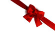© yellowj - Red ribbon bow isolated on white