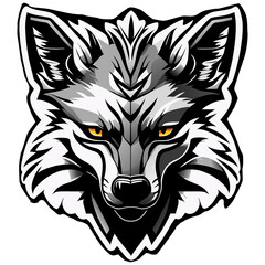 Wall Mural - Wolf head. illustration for t-shirt, tattoo and other uses.