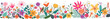 A wild flower floral flowers horizontal seamlessly tiling abstract pattern repeatable border footer design