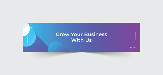 Wall Mural - Grow your business linkedin banner web banner template