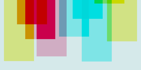 Poster - Rectangular Shapes, Layers, Riso Print Effect Graphics for Fabric, Textile, Clothing, Wrapping Paper, Wallpaper, Poster - Vector Pattern Graphic Design Perfect For Your Decoration or Design