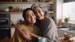 mother an daughter in the kitchen generated by AI
