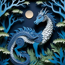 Awe-Inspiring Fantasy: Papercut Dragon Art