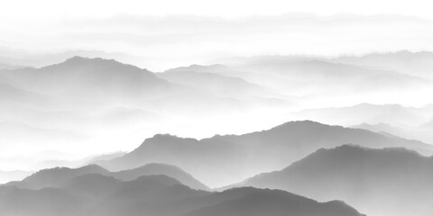 Poster - misty mountain landscape