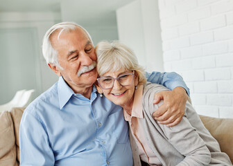 Wall Mural - senior portrait woman man couple happy retirement smiling love elderly lifestyle old together active