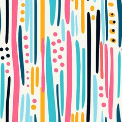 Aufkleber - Whimsical Stripes Playfulness Pattern