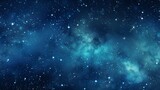 Fototapeta Kosmos - Abstract blue space background with stars and nebula