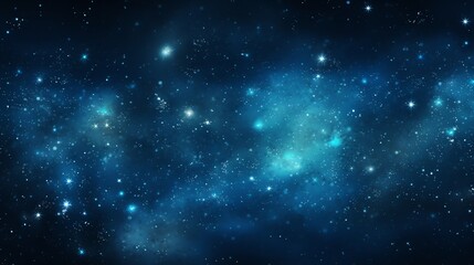abstract blue space background with stars and nebula