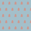 Seamles christmas tree pattern for packing winter holiday gifts. 