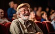 Joyful senior man participating in community theater