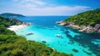 Elevated view of Donald Duck Bay in Similan Islands National Park.