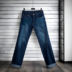 Blue jeans pant on sale in the shop