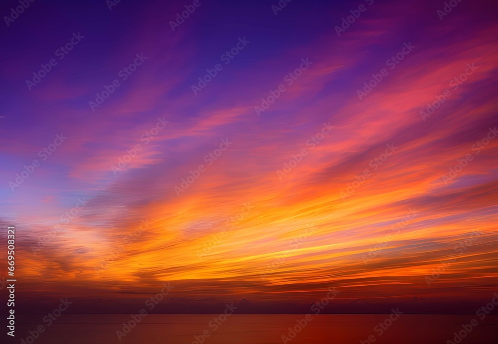 風景油彩画 オレンジ紫のグラデーション オレンジと紫のグラデーション空写真素材520963009 | Shutterstock