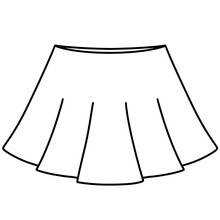 Pleated Skirt Outline