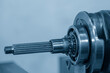 © Pixel_B - The spline shaft of transmission  gear  parts of motorcycle engine parts.