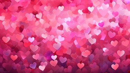 Mini heart element with light and bokeh abstract background.