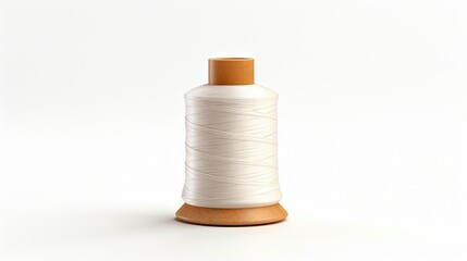 Poster - spool of thread with a needle on white isolated background