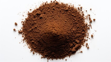 Aufkleber - Top view of roast ground coffee isolated on white