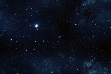 Wall Mural - seamless texture and full-frame background of starry night sky and outer space. neural network gener