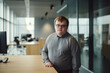 © Pavel - Successful portrait, a professional with Down syndrome contributing to corporate success