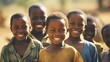 Resilient Smiling Children in a Rural African Village