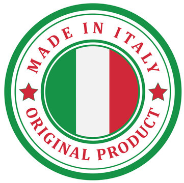 Italy. The sign premium quality. Original product. Framed with the flag of the country