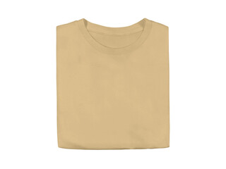 Wall Mural - isolated yellow haze colour blank fashion folded tee front mockup template