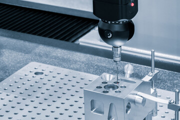 Poster - Quality control on milling CNC machine, coordinate measuring machine, Quality control machine Control on milling CNC machine, coordinate measuring machine, Quality control machine.