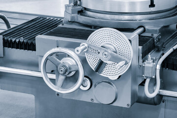 Poster - Ball screw drives for CNC machines on blue tone