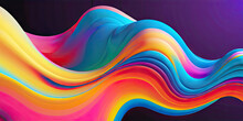 Abstract Rolling Colored Lines Rainbow Colored Background Wallpaper