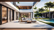 © anmitsu - Modern villa with open plan living and a private bedroom wing with a small terrace for relaxing