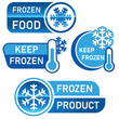 gefrorenes Essen - Aufkleber, Emblem, Symbole, Logo