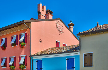 Wall Mural - Caorle amd the typical colorful architectures