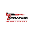 Spray Powder Coating Logo Design Template, coating finishing services company