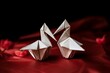 An origami, love, and a route to affection, representing yearning for romantic connections. Generative AI