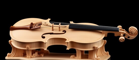 Wall Mural - Maple wood Violin bridge in close up shot