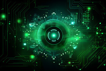 green background pictures quantum computing concept, artificial intelligence, deep learning, new fut