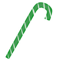 Green Candy Striped Christmas Illustration
