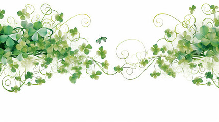 Wall Mural - St Patricks Day graphics with copy space