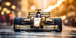 Golden  F1 Champion Competition, Goden F1 front view on bokeh background, ompetition, Racing, Motorsport. Generative AI