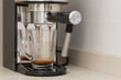 coffee maker making coffee, passionate moment in the morning, pleasant awakenings
