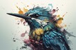 A fresh approach: artistic illustrations featuring birds in captivating scenes. Generative AI