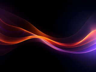 Wall Mural - dark abstract curve and wavy background with gradient and color, glowing waves in a dark background,