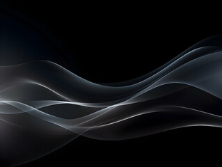 Wall Mural - dark abstract curve and wavy background with gradient and color, glowing waves in a dark background,