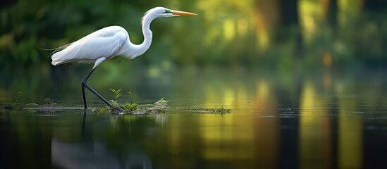 The egrets hunt