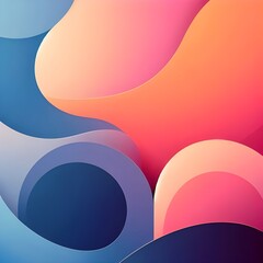 Wall Mural - Abstract colorful fluid shapes background