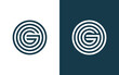 go letter logo design icon